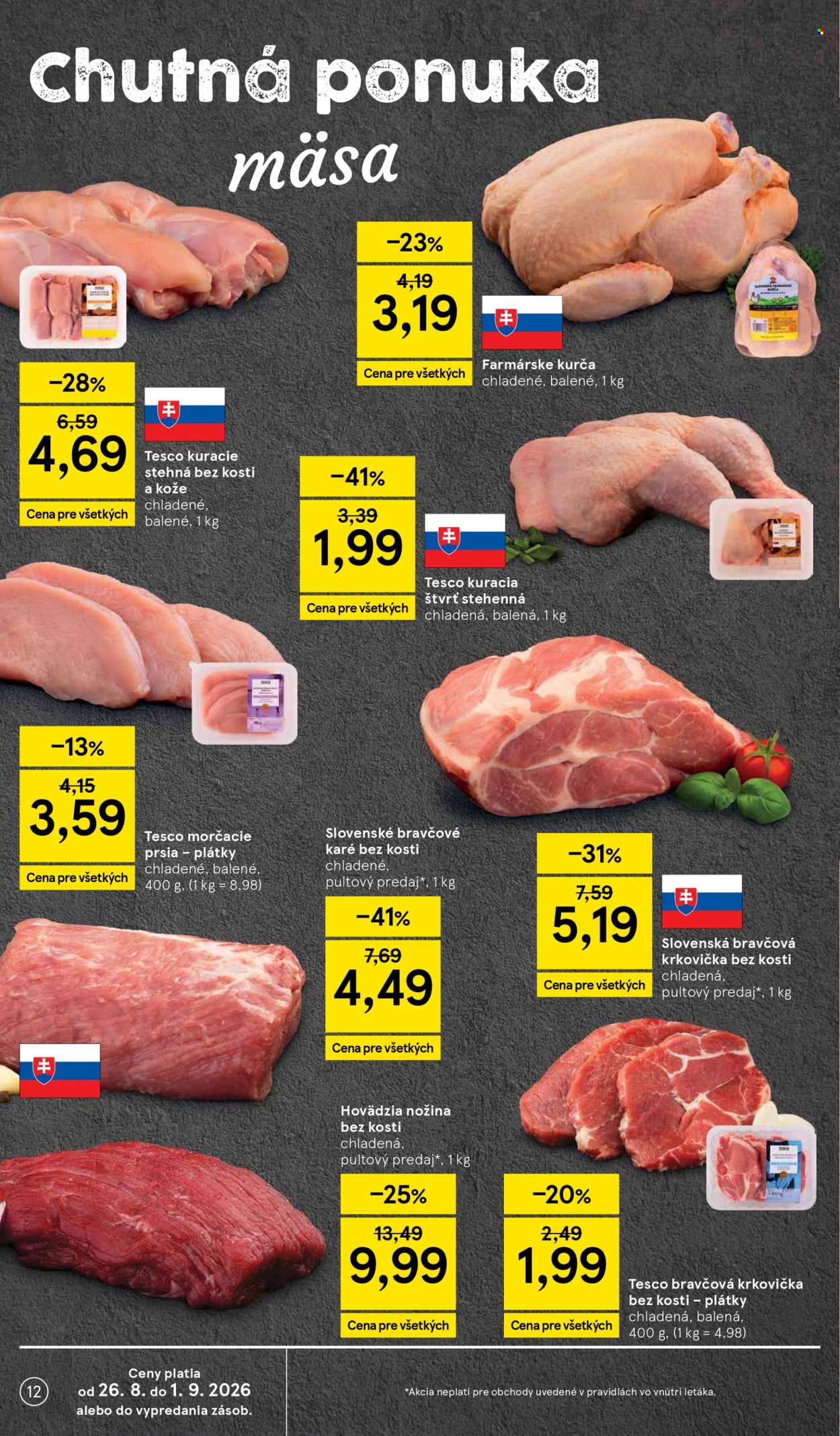 Leták TESCO - 26.8.2026 - 1.9.2026. Strana 12