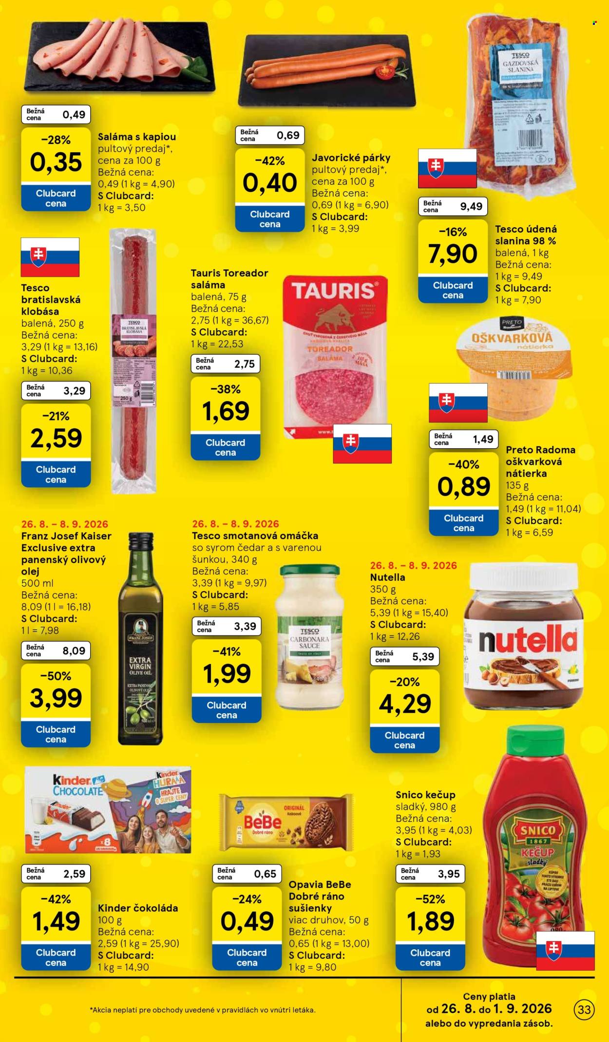 Leták TESCO - 26.8.2026 - 1.9.2026. Strana 33