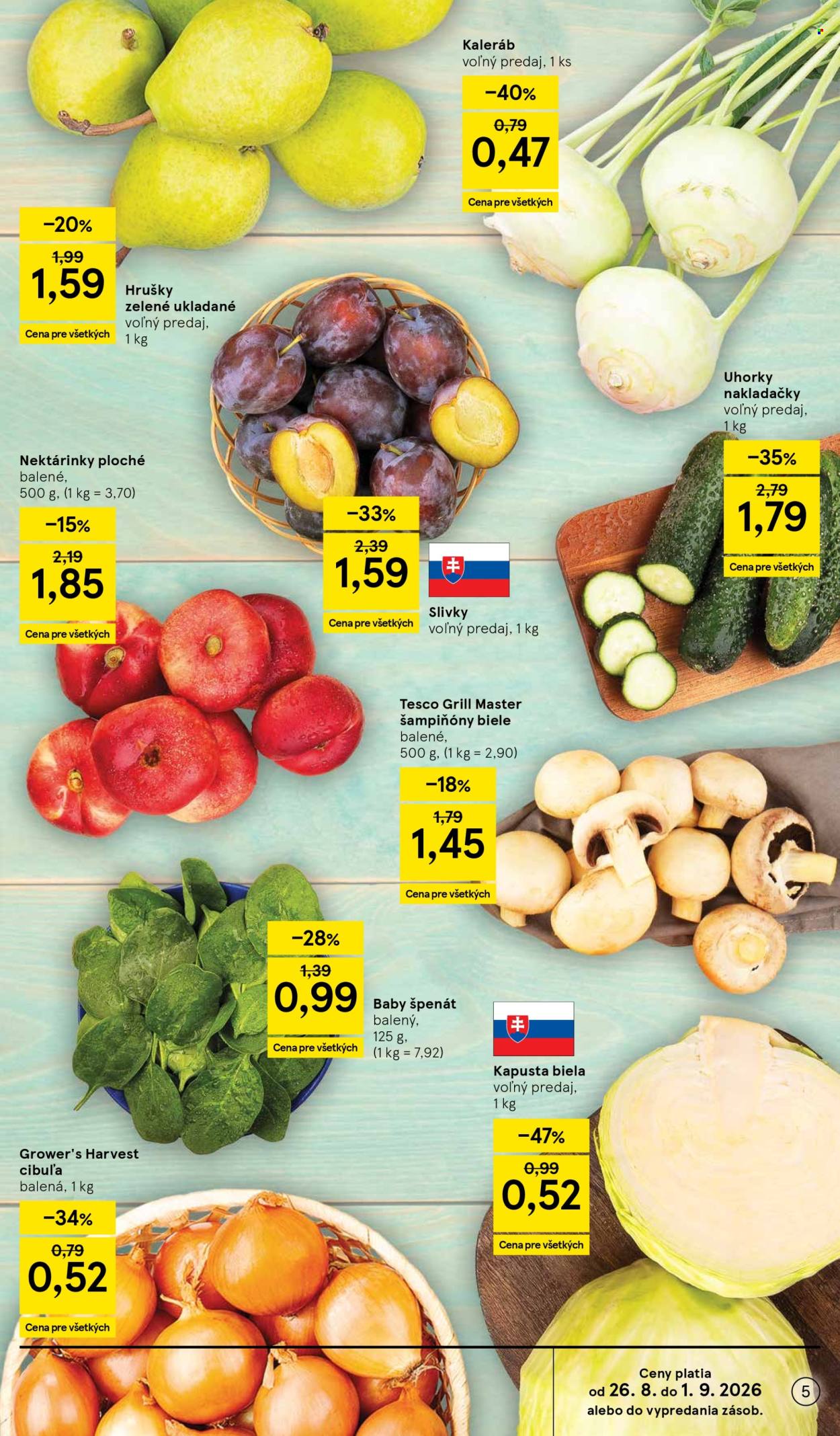 Leták TESCO supermarket - 26.8.2026 - 1.9.2026. Strana 5