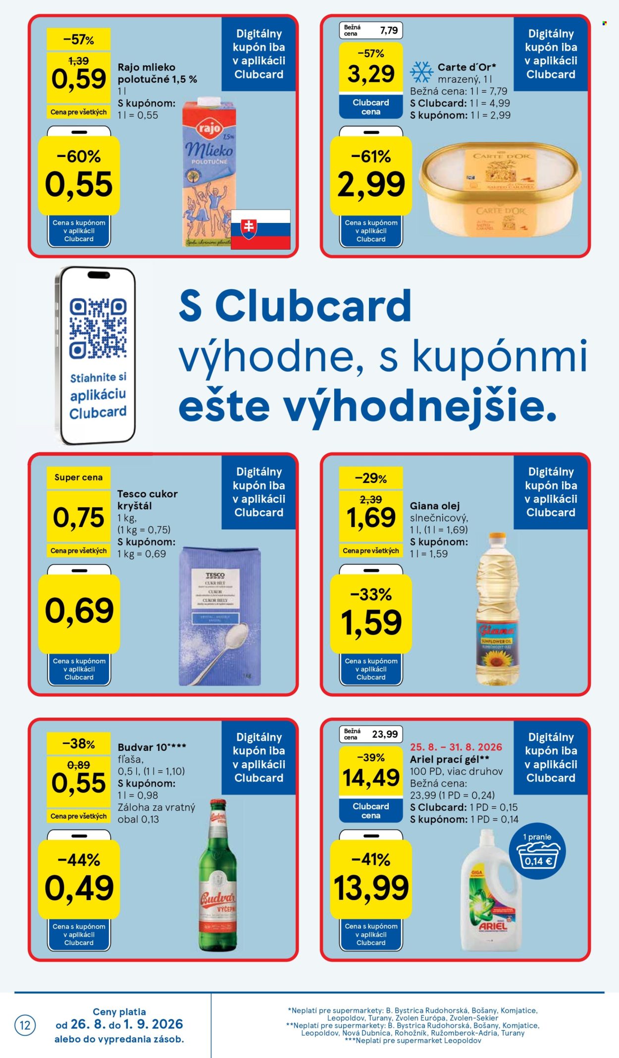 Leták TESCO supermarket - 26.8.2026 - 1.9.2026. Strana 12