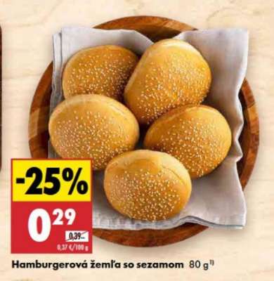 Hamburgerová žemľa so sezamom