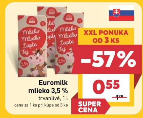 Euromilk mlieko 3,5 %
