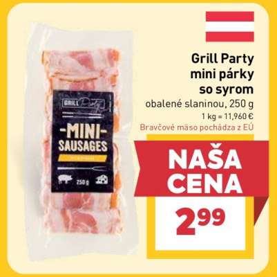 Grill party mini párky so syrom