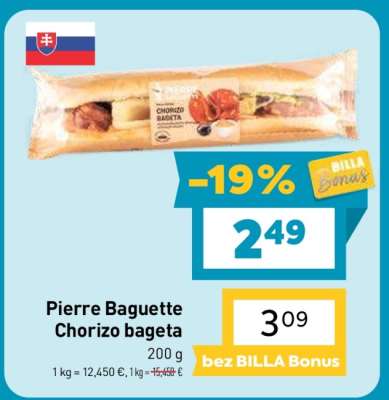 Pierre Baguette Chorizo bageta