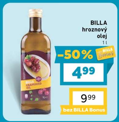 BILLA hroznový olej 1 l