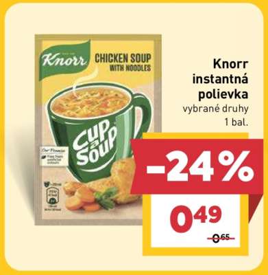 Knorr instantná polievka