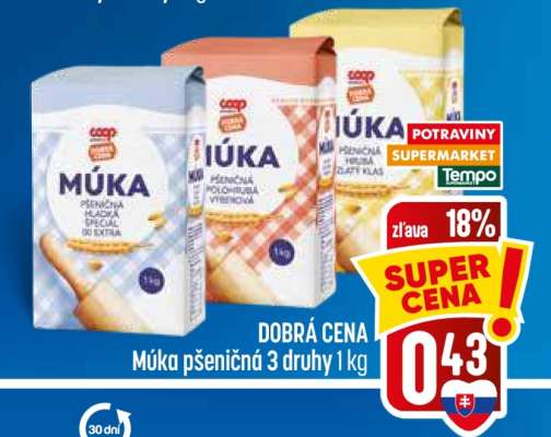 Múka pšeničná 3 druhy 1 kg