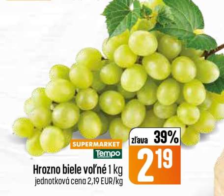 HROZNO BIELE VOĽNÉ 1 kg