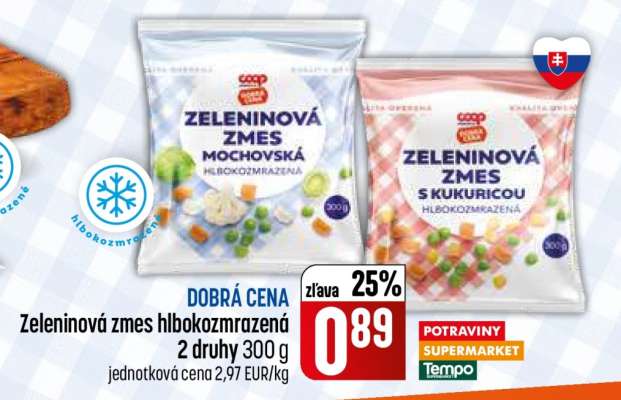 Zeleninová zmes hlboko zmrazená