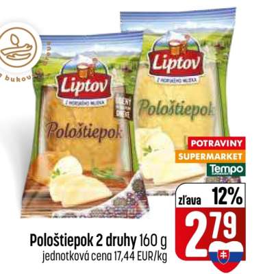 Pološtiepok 2 druhy