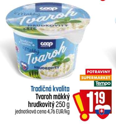 Tvaroh mäkký hrudkovitý 250 g