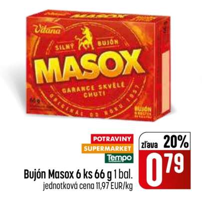 Bujón Masox 6 ks 66 g 1 bal.