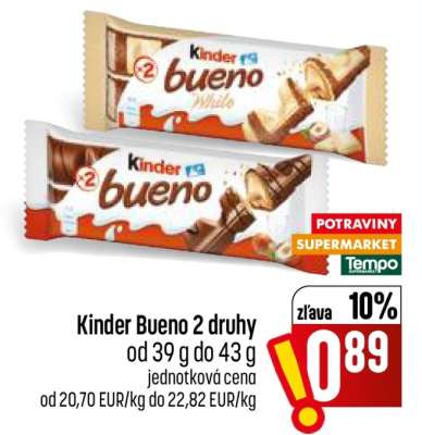 Kinder bueno 2 druhy
