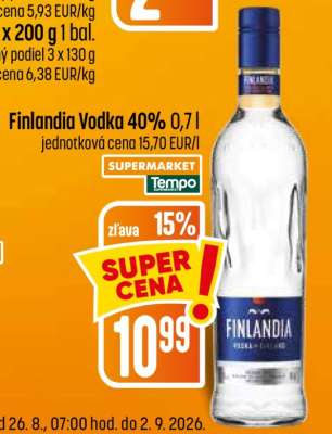 Finlandia Vodka 40% 0,7 l