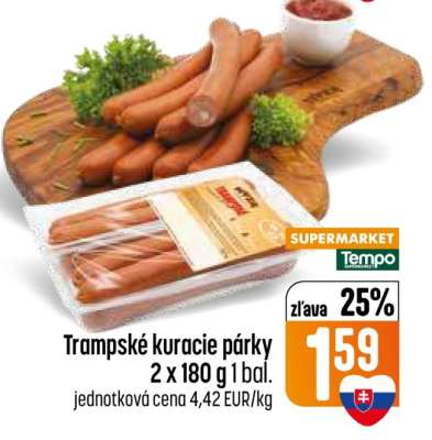 Trampské kuracie párky