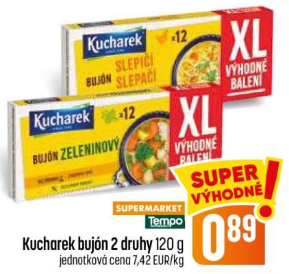 Kucharek bujón 2 druhy