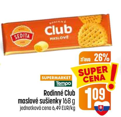 Rodinné Club maslové sušienky