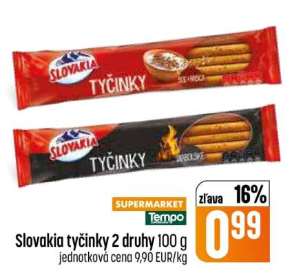 Slovakia tyčinky 2 druhy 100 g