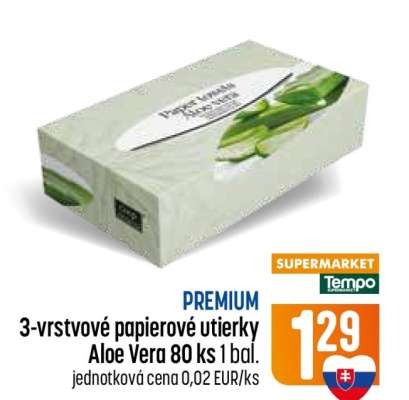 3-vrstvové papierové utierky Aloe Vera 80 ks 1 bal.