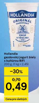 Hollandia gazdovský jogurt biely s kultúrou BiFi