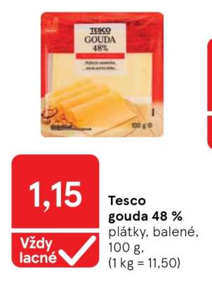 Tesco gouda 48 %