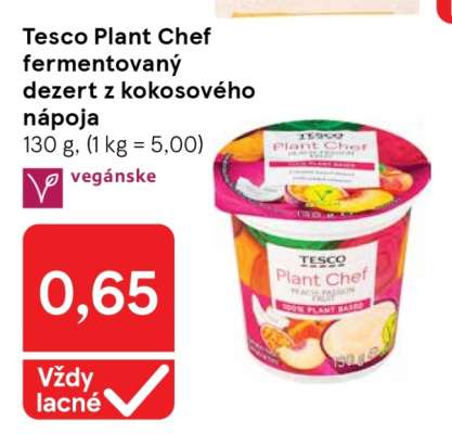 Tesco Plant Chef fermentovaný dezert z kokosového nápoja