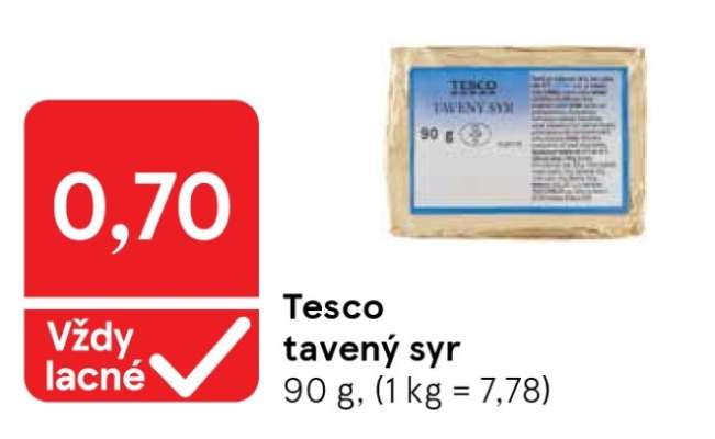 Tesco tavený sýr
