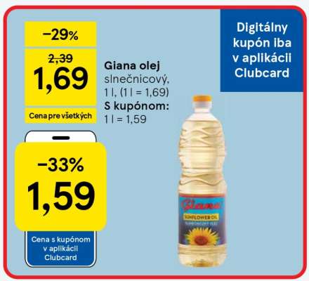 Giana olej slnečnicový, 1l