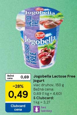 Jogobella Lactose Free jogurt