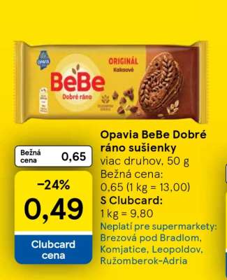 OPAVIA BEBE DOBRÉ RÁNO Sušienky