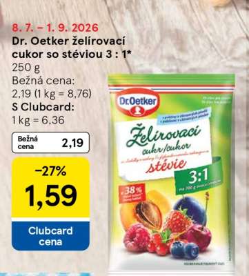 DR.OETKER Želírovací cukor so stéviou 3:1