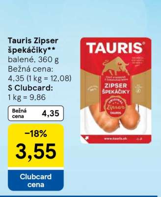 Tauris Zipser špekáčky