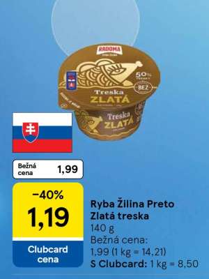 Ryba Žilina Preto Zlatá treska