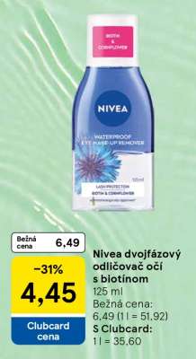 Nivea dvojfázový odličovač očí s biotinom
