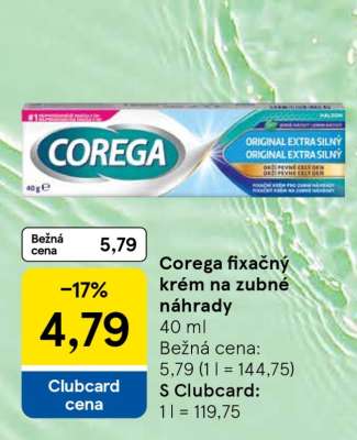 COREGA Fixačný krém na zubné náhrady