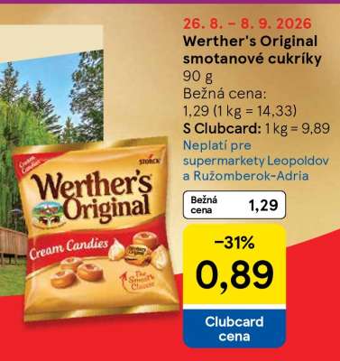 Werther's Original smotanové cukríky
