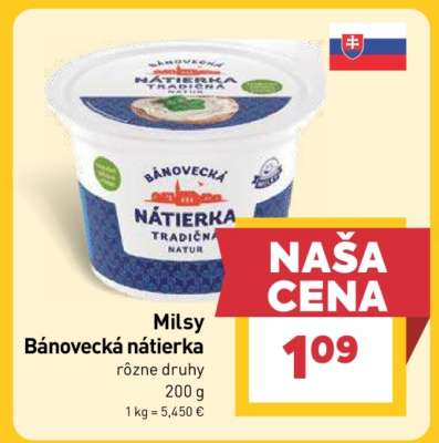MILSY BÁNOVECKÁ NÁTIERKA