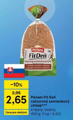 Penam Fit Deň celozrnný semienkový chlieb
