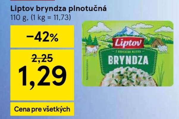 LIPTOV BRYNDZA PLNOTUČNÁ