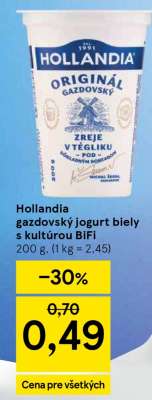 Hollandia gazdovský jogurt biely s kultúrou BiFi