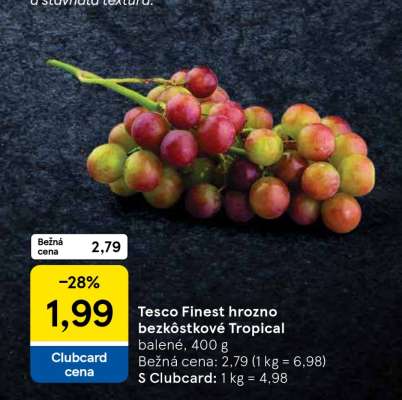 Tesco Finest hrozno bezkôstkové Tropical