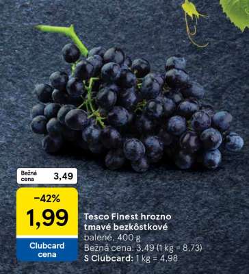 Tesco Finest hrozno tmavé bezkôstkové