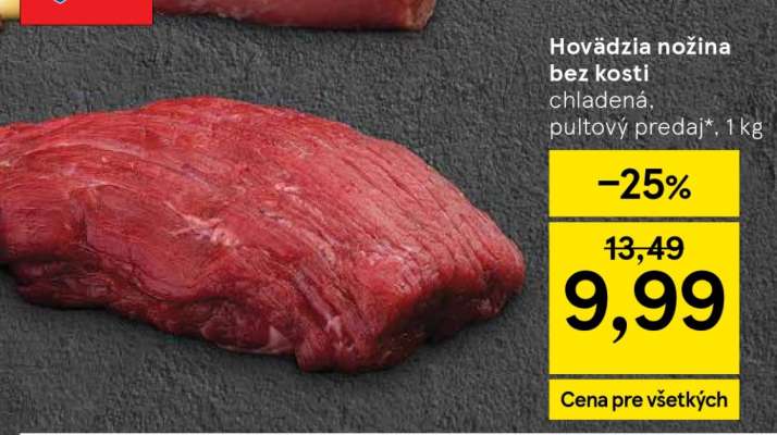 Hovädzia nožina bez kosti