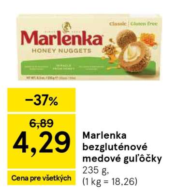Marlenka Bezgluténové medové guľôčky