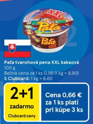 Paťa tvarohová pena XXL kakaová