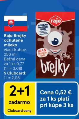 Rajo Brejky ochutené mlieko