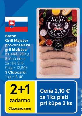 Baron Grill Majster provensalská gril klobása
