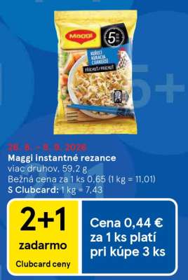 Maggi instantné rezance
