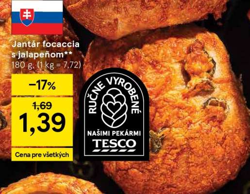 Jantár focaccia s jalapeňom**