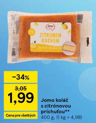 Jomo koláč s citrónovou príchuťou**